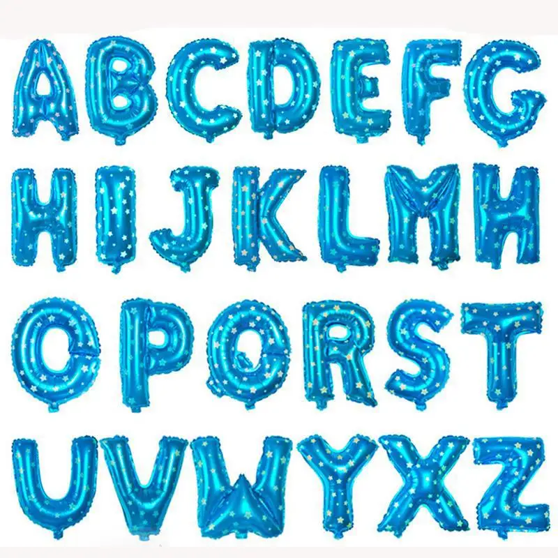 Фольгированный воздушный шар с буквенным принтом украшение для дня рождения