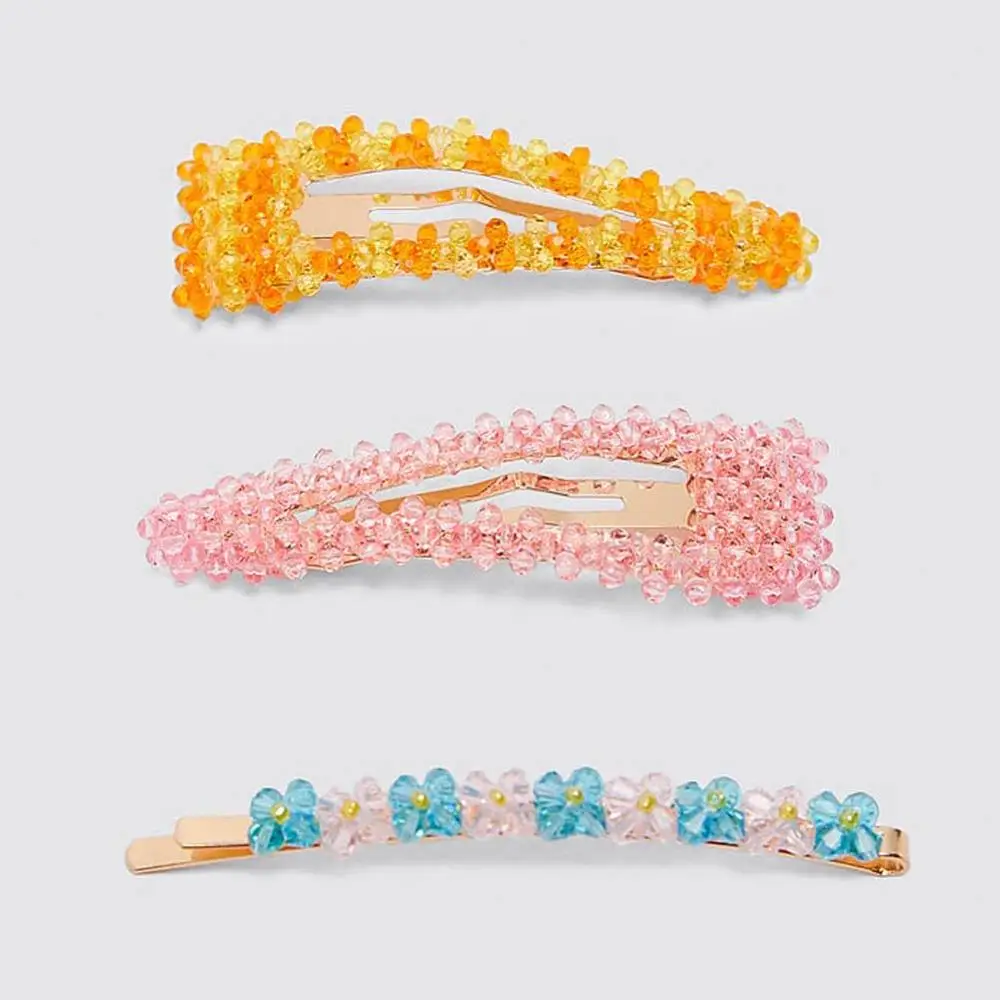 Girlgo Роскошные хрустальные жемчужины ZA заколки для волос женские Этнические Красочные Цветочные Шпильки рождественские подарки для девушек Макси массивные заколки для волос