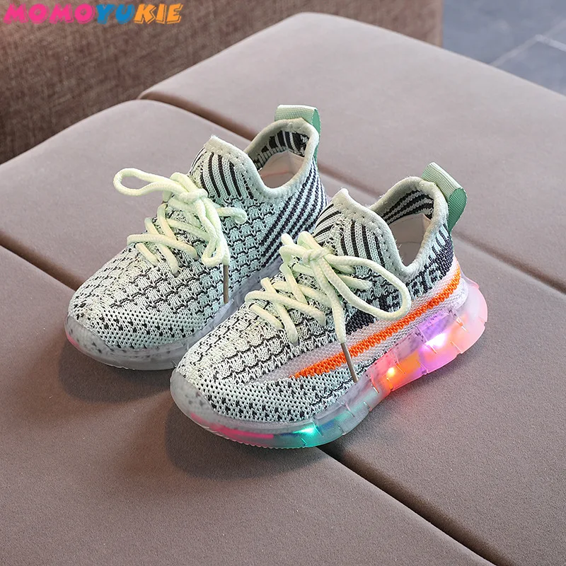 Zapatos iluminados para beb&eacute;s, zapatillas de entrenamiento para ni&ntilde;os y ni&ntilde;as, ligeras, tenis infantiles-5