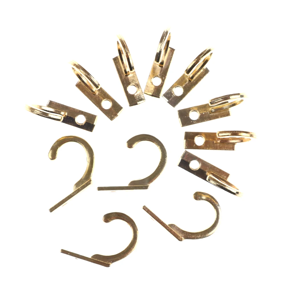 

10PCS 2.2x 0.7cm Wall Hanger Curved Buckle Horn Lock Clasp Hook Small Antique Hooks For Wooden Jewelry Box Furniture Hardware