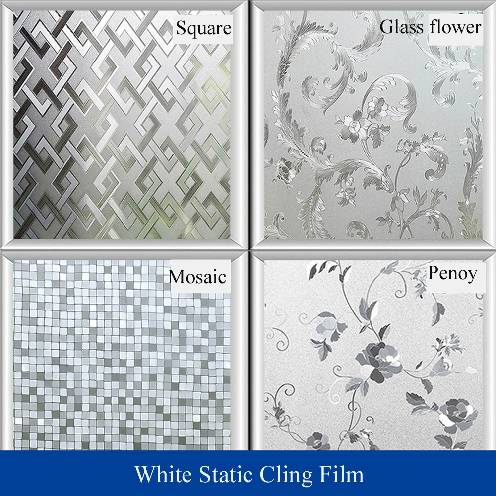 

Static Cling Bathroom Window Film Stained Glass Paper Decorative Frosted Vinyl PVC film 90cmx400cm