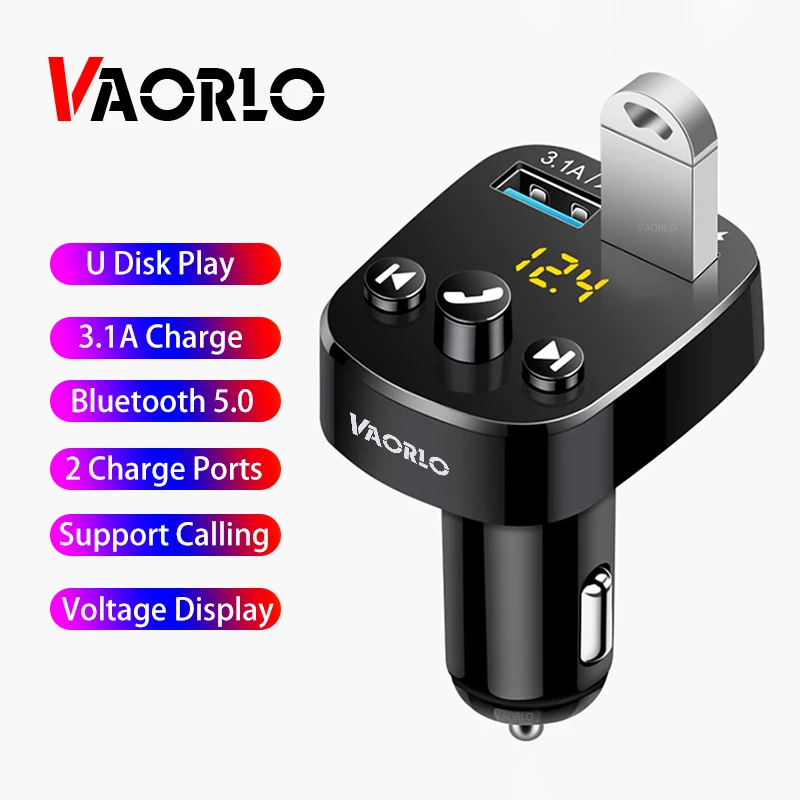 Автомобильный Bluetooth-приемник VAORLO 3 1 А 2 USB-порта | Мобильные телефоны и аксессуары