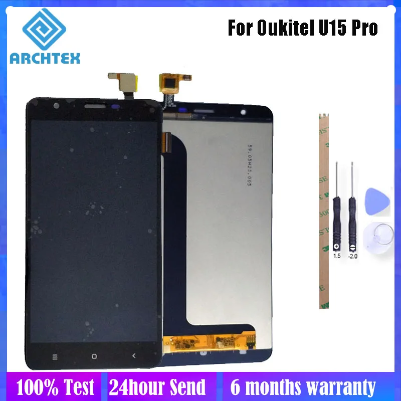 Оригинальный ЖК дисплей Oukitel U15 ProLCD 5 дюйма + кодирующий преобразователь