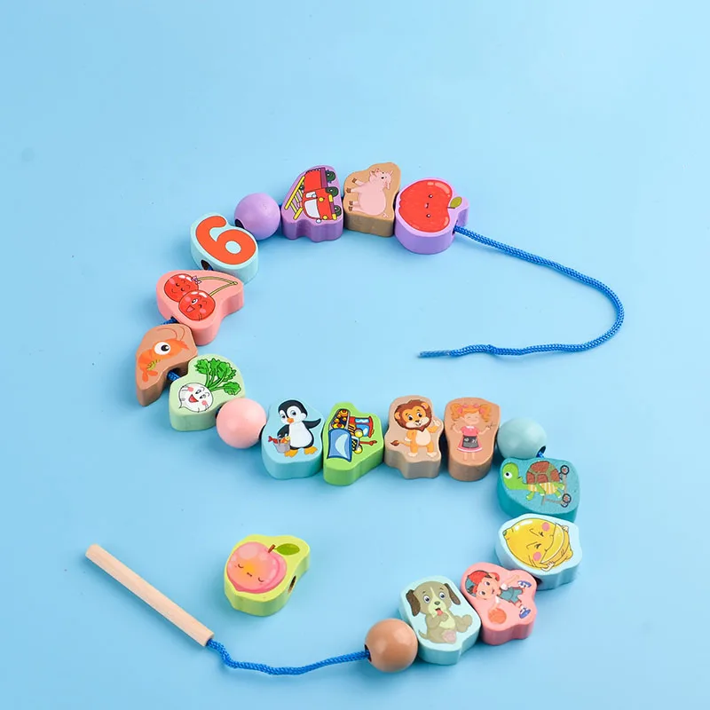 Игрушка Woo Деревянные игрушки для девочек и мальчиков фигурки животных фрукты из