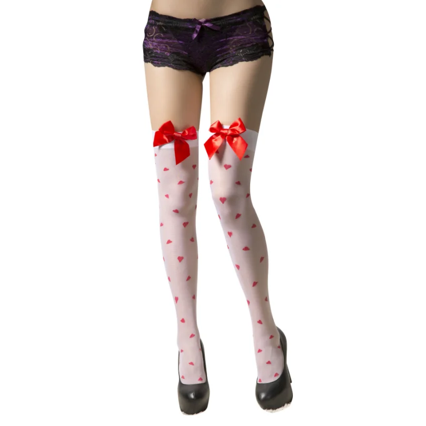 Женские сексульные кружевные чулки топ прозрачные до колена нейлоновые колготки