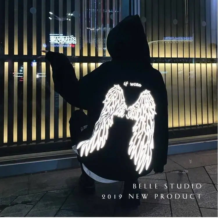 Толстовка флисовая Светоотражающая для мужчин и женщин Повседневная Свободная