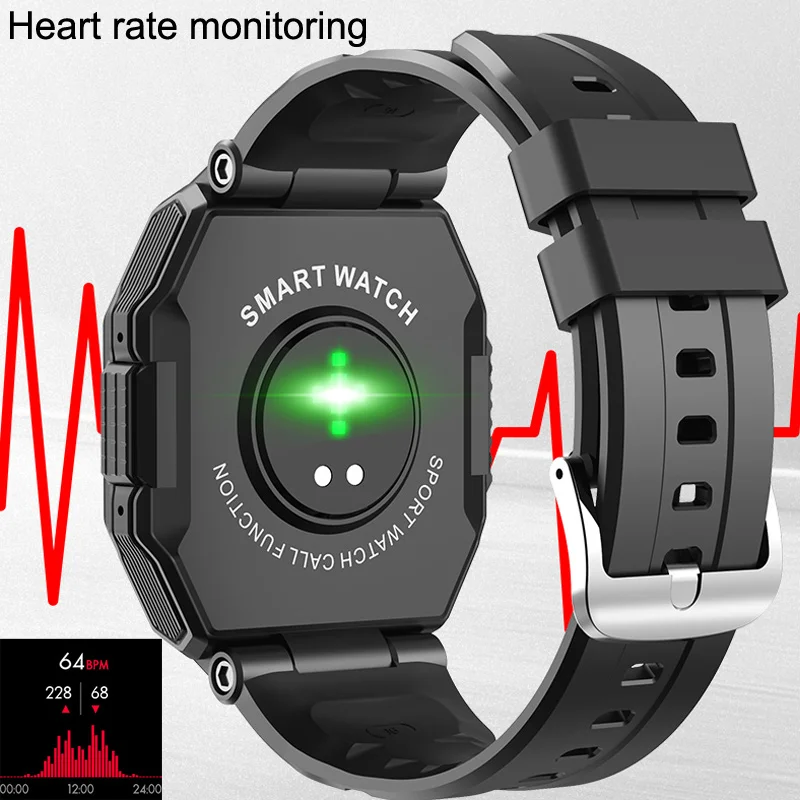 

Smart Wch Men Bluetooth Call Music IP67 Waterproof Smartwatch Women Heart Rate Monitor Outdoor Sports Full Touch Clock