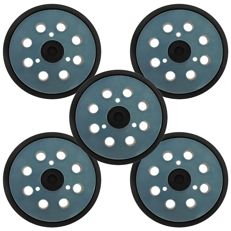 

5 Pieces 5 Inch 8 Hole Replacement Sander Pad 3 Eye Hook And Loop Sander Pad Sanding Backing Plates Compatible