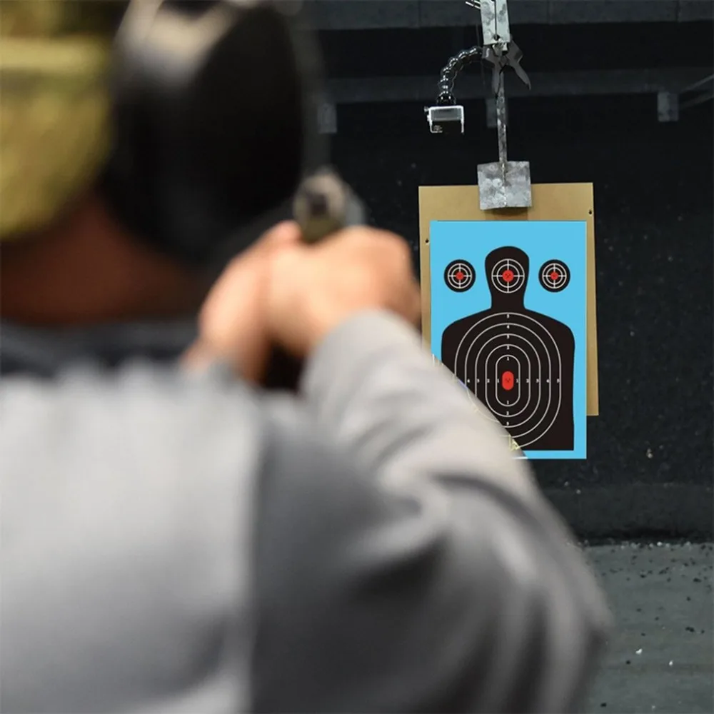 

10pack Shooting Targets 12*18 inch Silhouette Poor Splatter Reactive Paper Targets Fluorescent Rifle Pistol Airsoft Pellet Gun