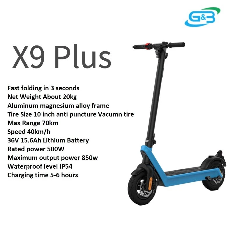 

X9 Plus Electric Scooter for Adults 70KM Long Range Foldable 36V 15.6Ah Lithium Battery 850W E-Scooter Electric Skateboard