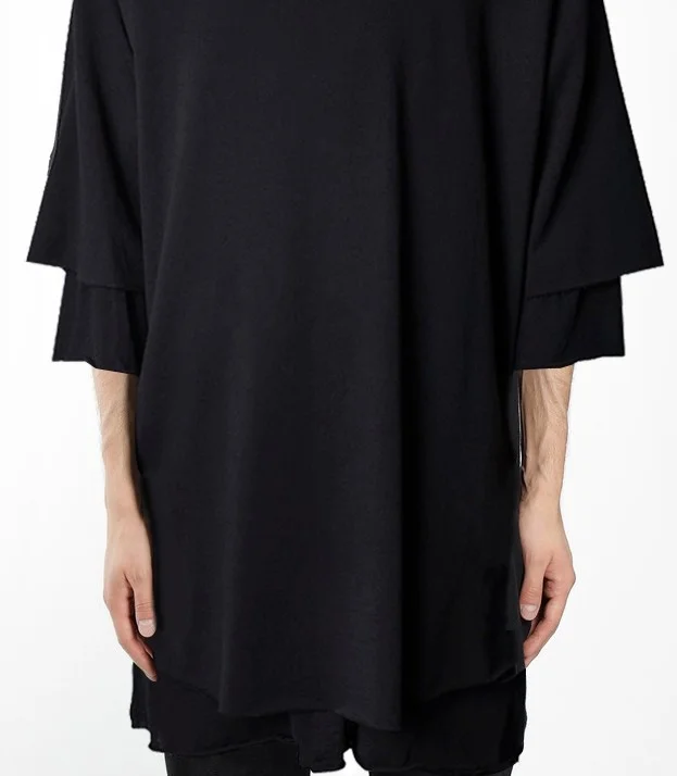 Одежда Новая мужская GD Парикмахерская модная двойная свободная футболка с пятью