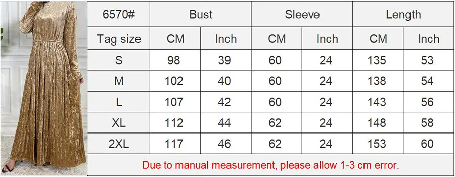 Wepbel Robe Vestidos Islamic Clothing Abaya Caftan Arab Middle East Abaya Women Muslim Turkey Gold Velvet Solid Color Dress