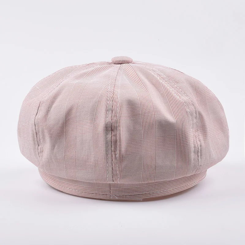 H7509 Британский ретро полосатая Кепка шляпа Весна Лето Досуг корейский хлопок