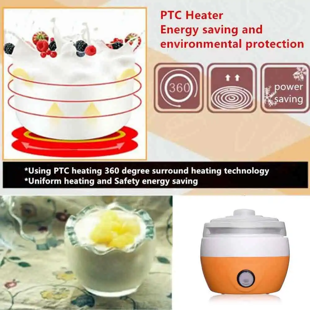 

Fully automatic household DIY yogurt machine container machine stainless steel tank 1 liter