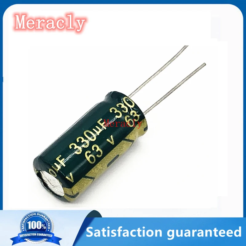 

Алюминиевый электролитический конденсатор BC04, 20 шт./лот, высокая частота, низкое сопротивление, 63 в, 330 мкФ, размер 10*20, 330 мкФ, 20%