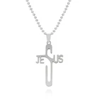 1 шт. популярный модный кулон с крестом Иисуса ожерелье ювелирные изделия цепочка из нержавеющей стали христианские символы хорошие высококачественные подарки