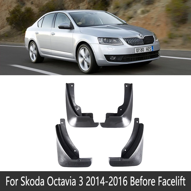 Fit Before Facelift Брызговик для Skoda Octavia 3 Sedan MK3 A7 5E~ брызговик аксессуары брызговик - Название цвета: Fit Before Facelift