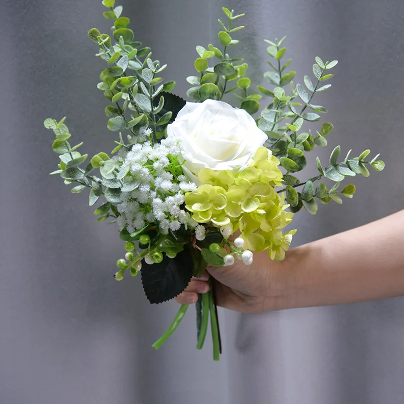 Искусственный цветочный набор 1 шт. растения из эвкалипта искусственные розы