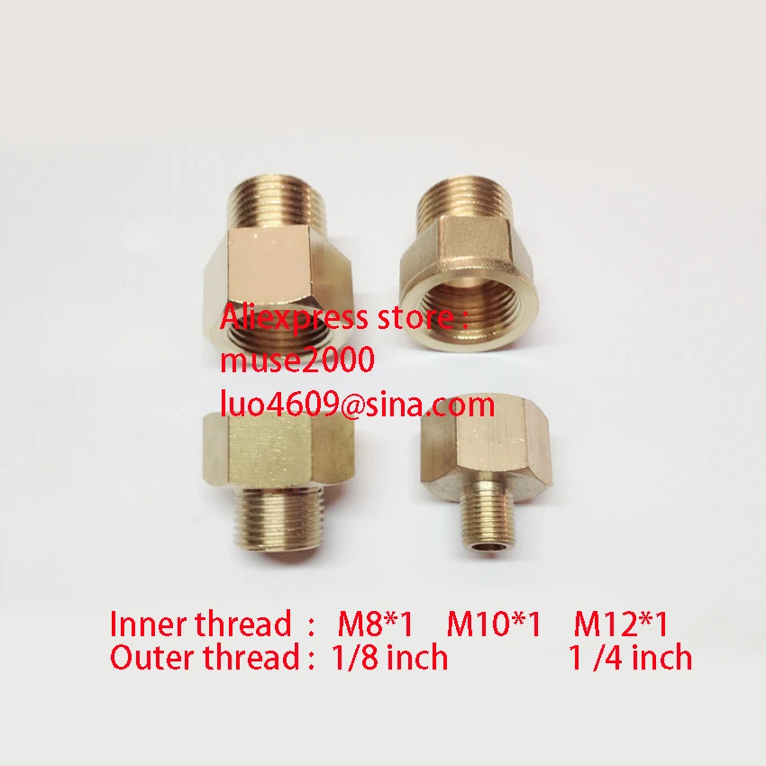 Переходник с гайки женский M8 M10 m12 x1 из латуни в штекер 1/8 1/4 дюйма | Обустройство