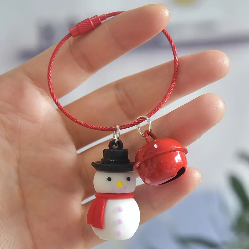 

Merry Christmas Xmas Present Decoration Key Chains Santa Claus Snowman Keychain New Year Decoration 2021 Children Gift Key Rings