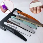 Полировальная полоса, губка, втирка, двухсторонняя наждачная бумага с зернистостью, твердый цвет, шлифовка ногтей, полировка, Снятие лака для ногтей, инструмент для дизайна ногтей