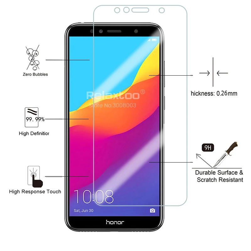 2 шт защитное стекло на Honor 7A, Защитное стекло для экрана, защитное стекло es для huawei Honor 7A Pro 7C 7 A C AUM-L29, Защитная пленка для DUA-L22