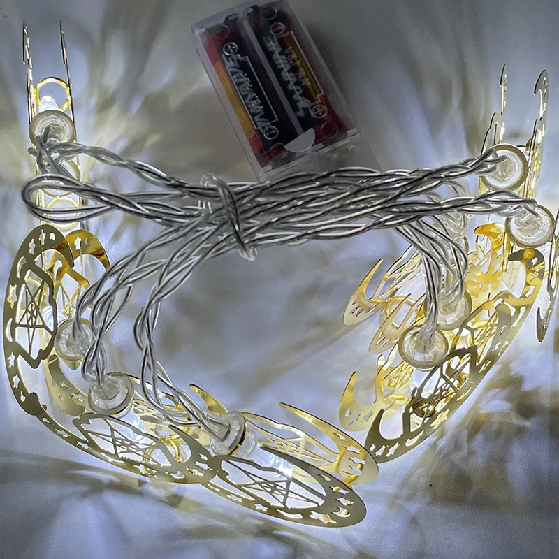 

160CM 10LED Eid Mubarak Led Light String Decor For Home EID Mubarak Islam Muslim Event Party Supplies Ramadan Kareem Decoration