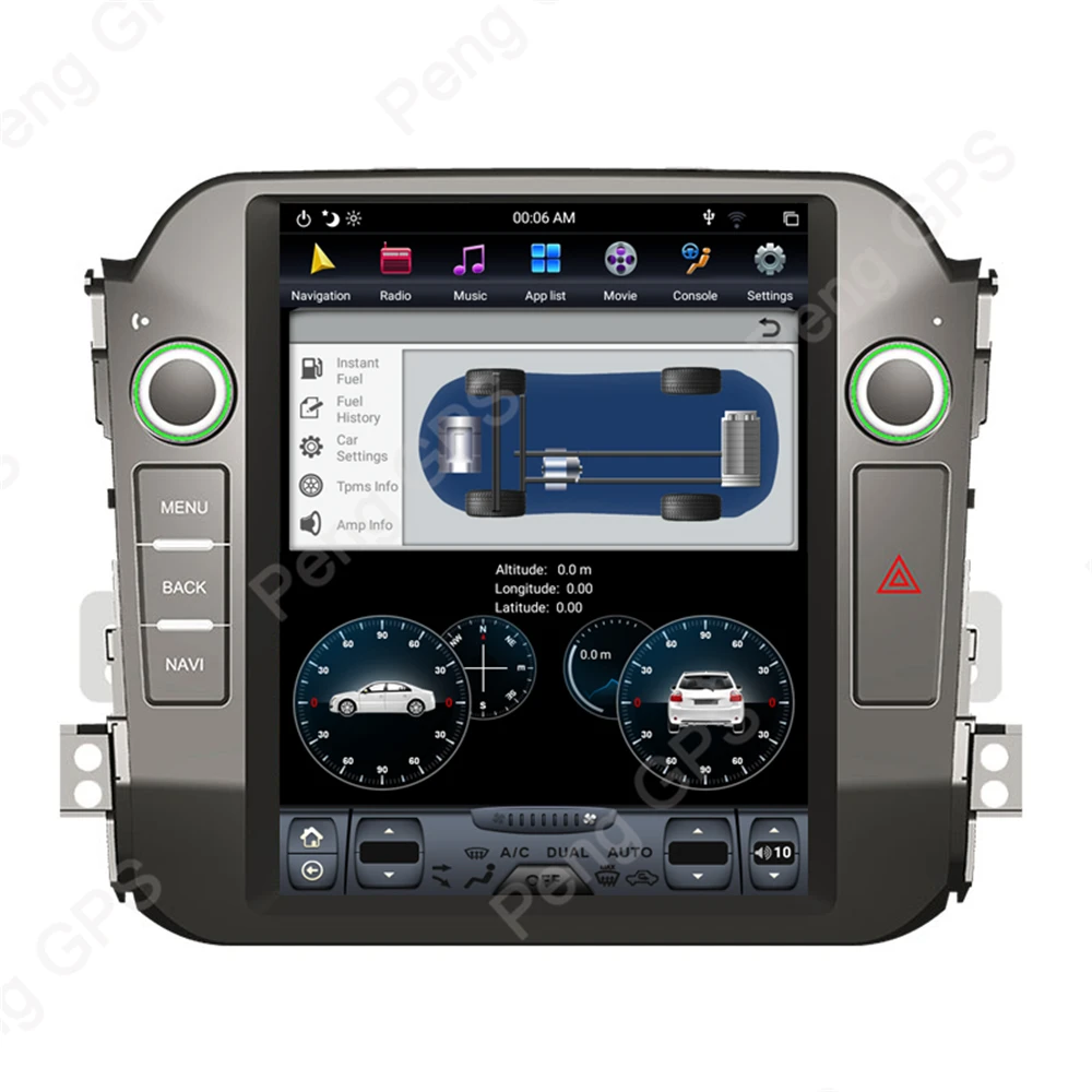 

Android 9.0 GPS Navigation for Kia Sportage R 2010-2015 Tesla Vertical 10.4" Screen Radio PX-6 6 Core Car Multimedia DVD Player