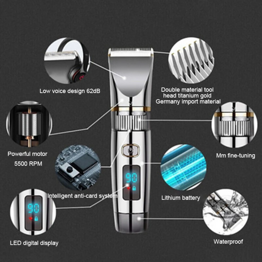 

Professional Electric Hair Trimmer Hair Clipper Shaver Hair Cutting for Hair Salon Barber
