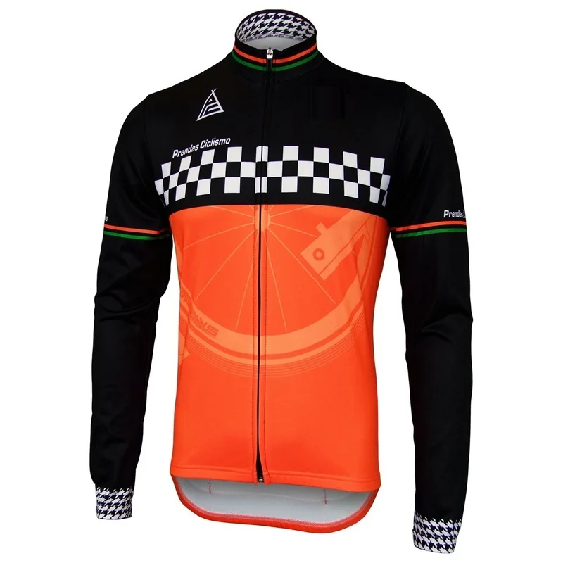 Футболка мужская с длинным рукавом Классическая веломайка в стиле ретро