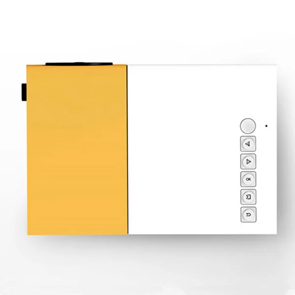 Проектор Мини проектор Портативный кинотеатр домашний офис HD 1080P желтый PR