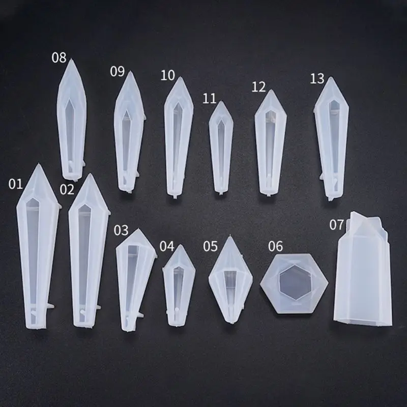 

1 Set Crystal Epoxy Resin Mold Pendulum Casting Silicone Mould Crafts Making Too
