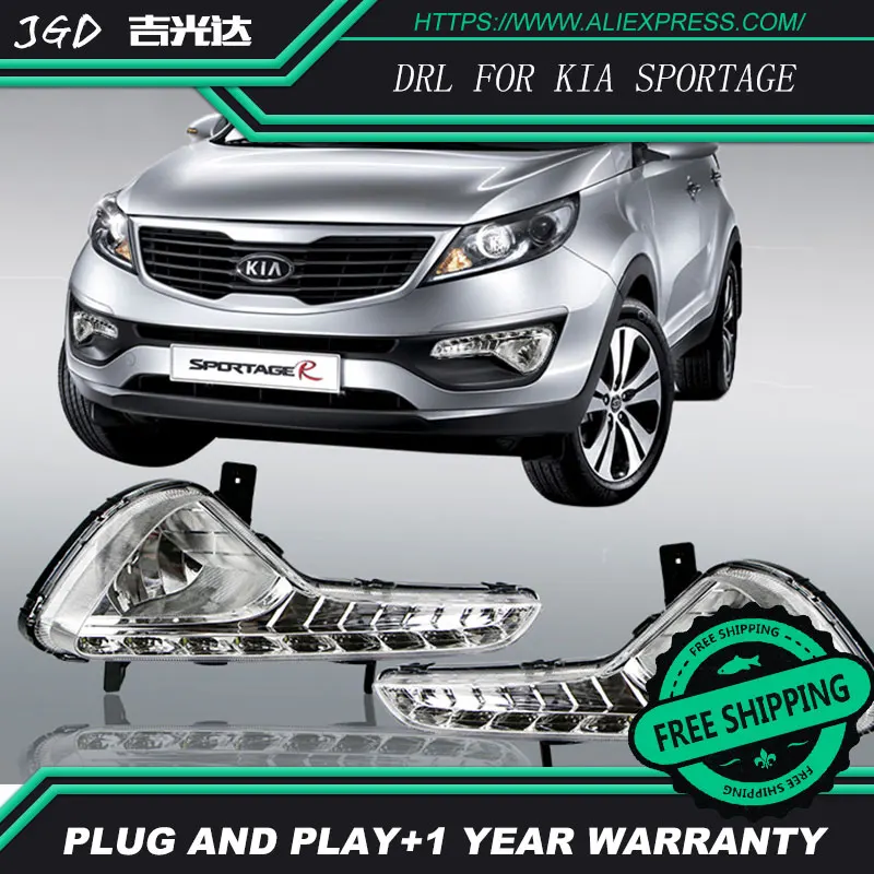 Бесплатная доставка! Дневные ходовые огни для Kia Sportage 6000 2010 12 светодиодный 2012