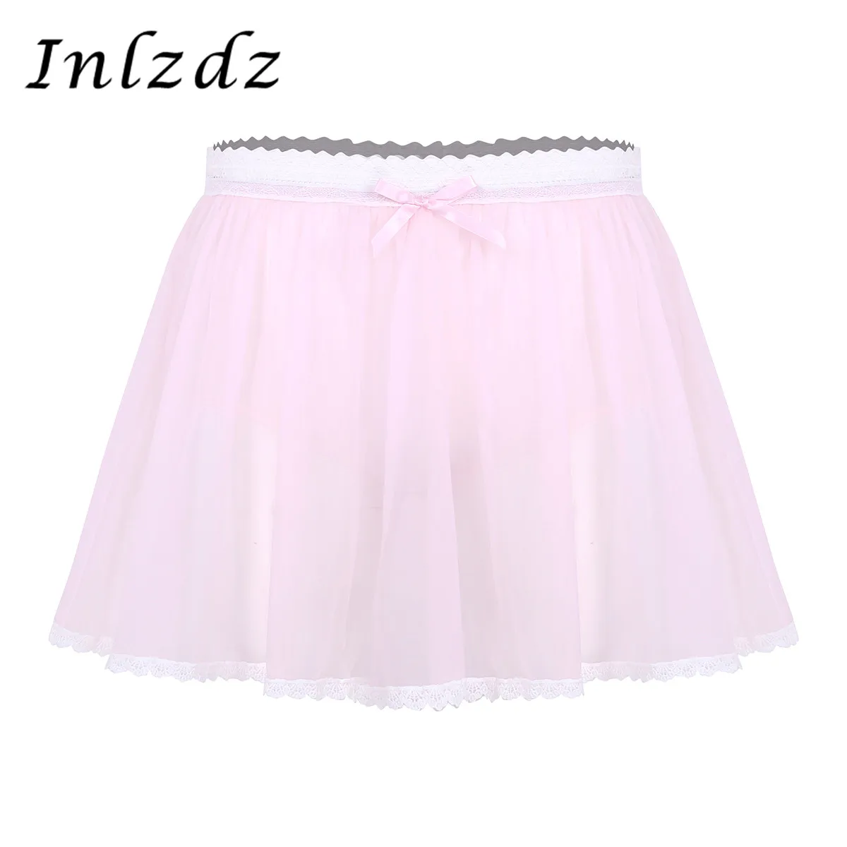 Мужские трусики с эластичным кружевом прозрачные гофрированные Трусы шорты для