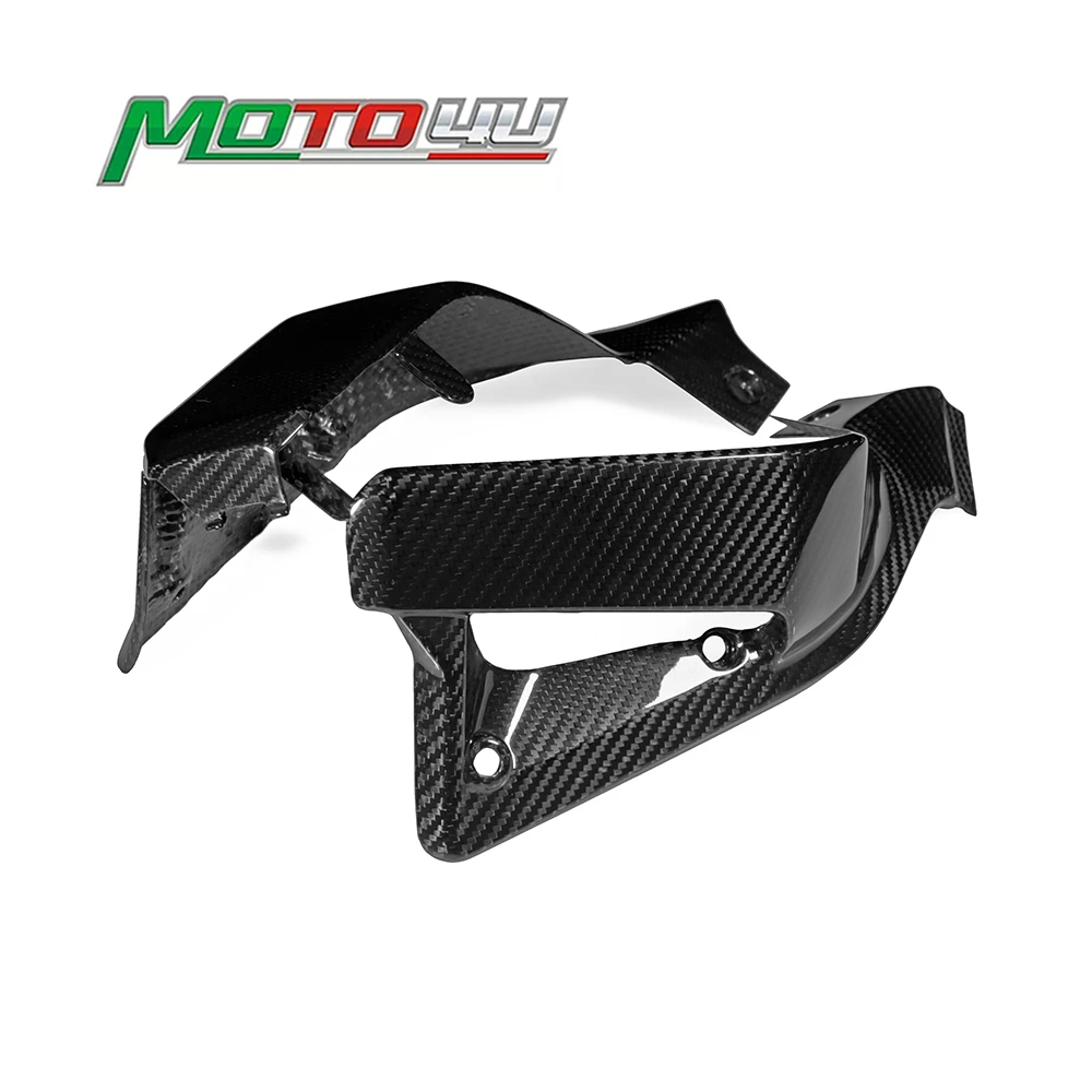 100% углеродное волокно мотоциклетный радиатор боковая крышка глянцевый Cafe Racer