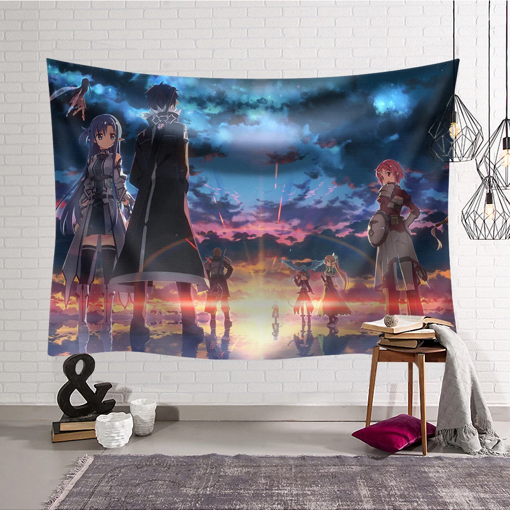 Игровой гобелен с изображением крутого меча настенный художественный