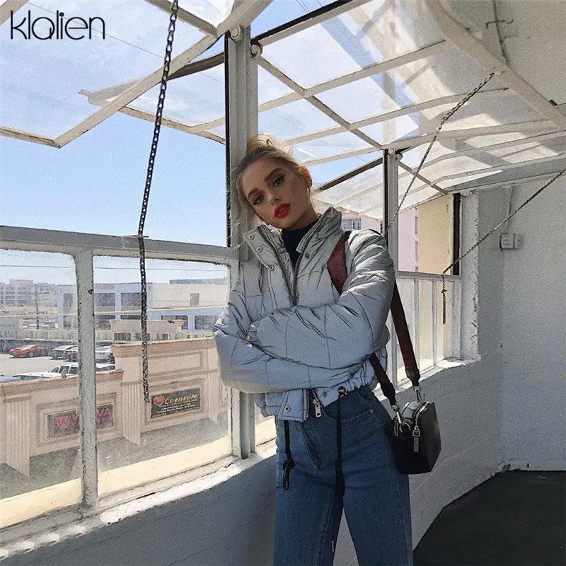 Женская Светоотражающая куртка kalien повседневная утепленная на молнии с высокой