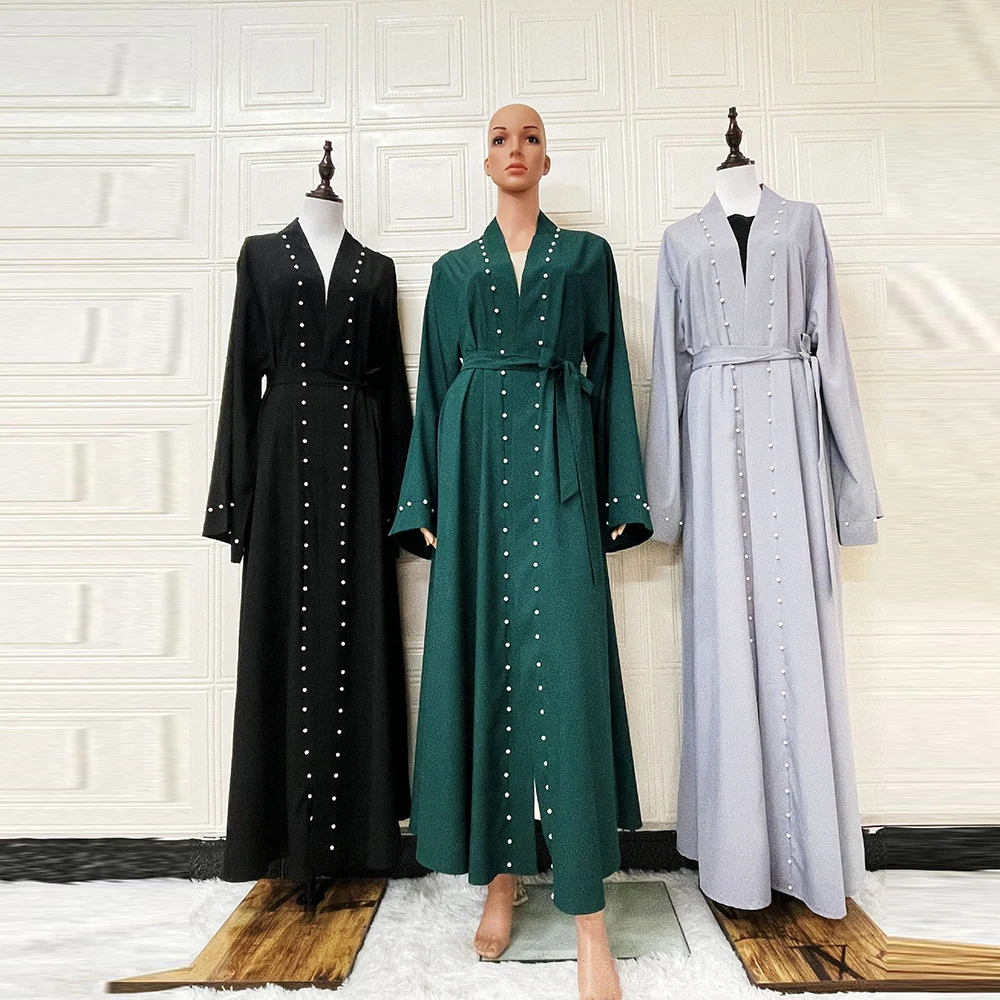 Рамадан открытая абайя искусственная Кафтан Марокко мусульманское платье для женщин длинное кимоно для женщин Caftan исламский арабский