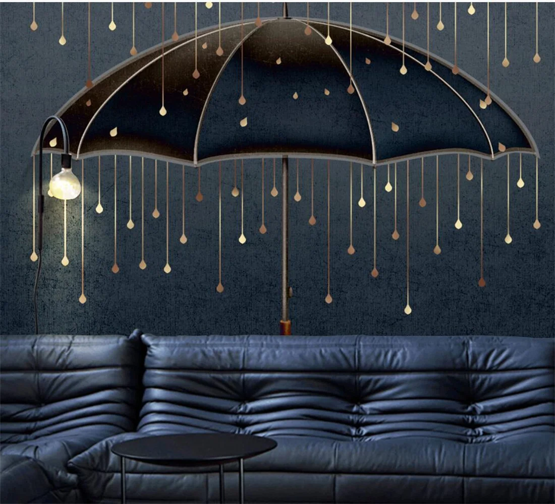 

Beibehang Modern home decoration 3d wallpaper golden geometric lines cartoon abstract light luxury Photo wallpaper