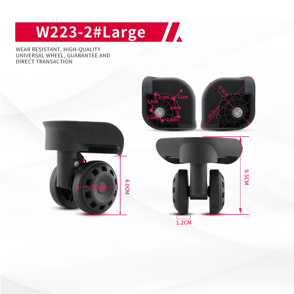 DILONG W223 Trolley case universal wheels accessories suitcase  luggage wheel shock absorption detachable durable casters