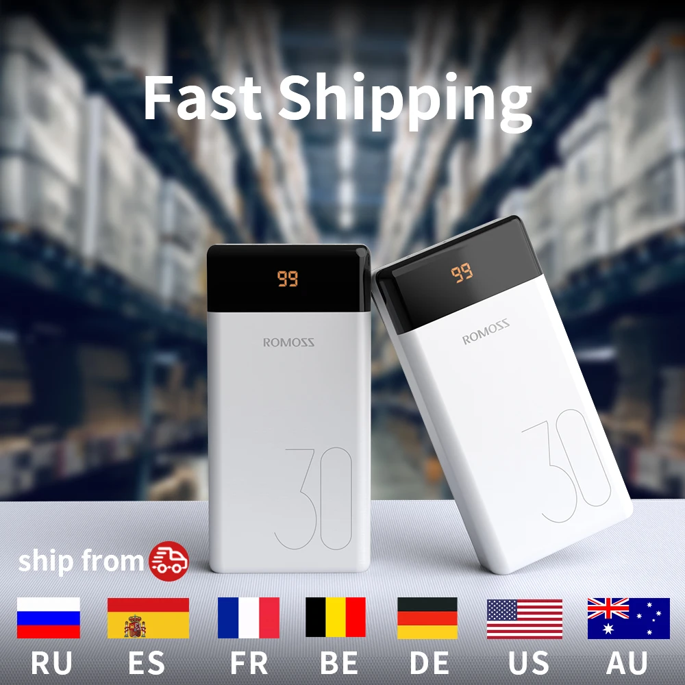 ROMOSS LT30 Повербанк 30000 мАч USB Type C 30000мАч Пауэр банк Внешние аккумуляторы повер для