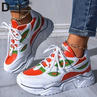 doratasia new fashion ladies mixed colors flat platform sneakers shoelace leisure sneakers woman 2020 casual soft shoes women