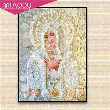 Miaodu Diy алмазная живопись Настенная Наклейка Ретро Религия подарок вышивка крестиком икона лидер Алмазная мозаика настоящая религиозная вышивка