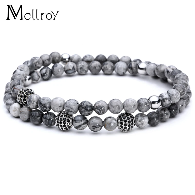 Mcllroy браслеты из бисера мужские талисманы льва женщина натуральный камень