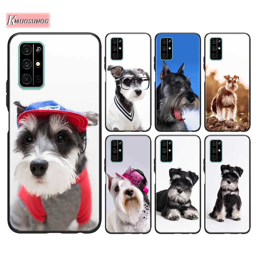 

Black Cover Animal Miniature Schnauzer for Huawei Honor 30 20S Pro 10i 9C 9A 9S 9X 8X 10 9 Lite 8 8A 7A Pro Lite Phone Case
