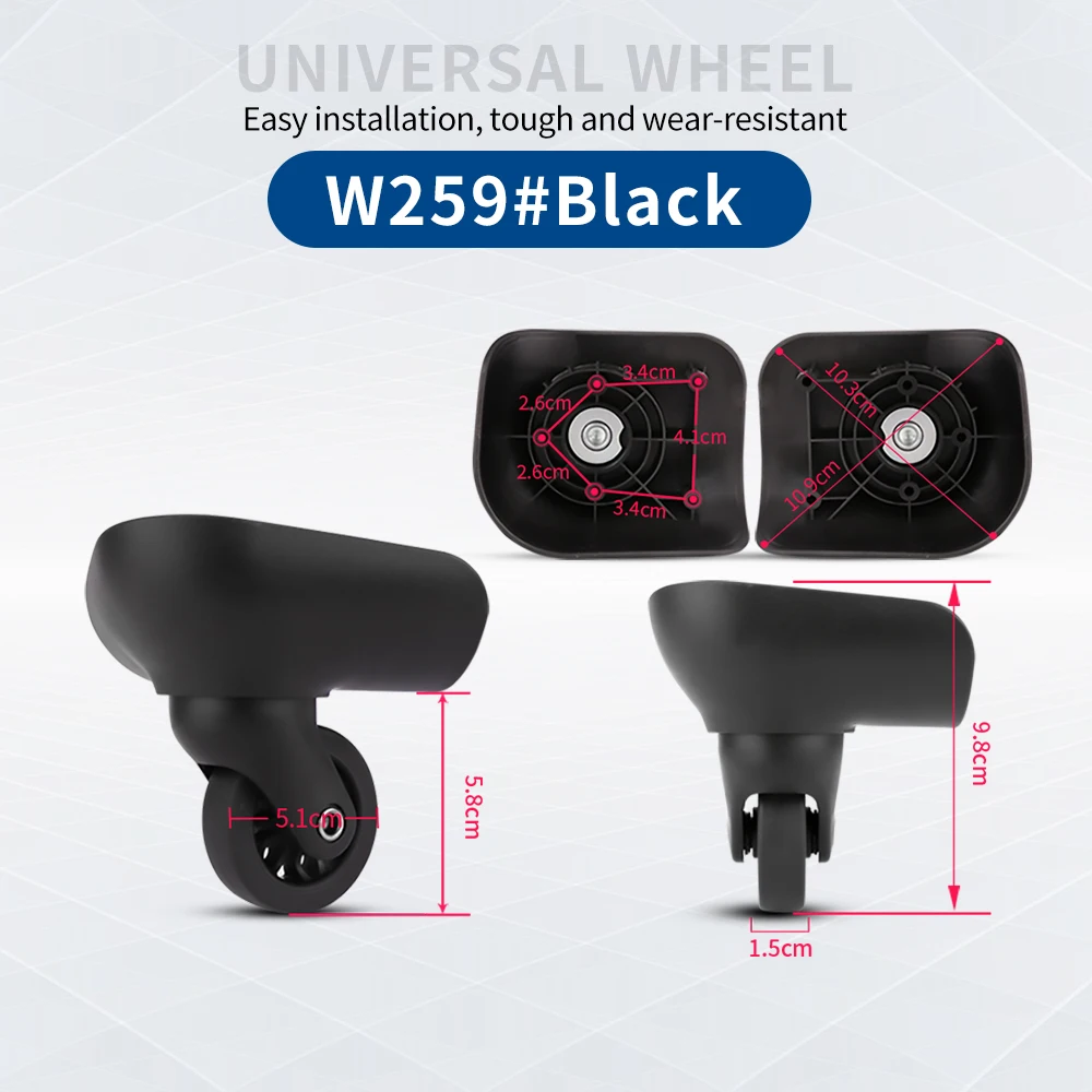 TANGYIPIN W259 Luggage wheel trolley suitcases replacement universal wheels detachable silent durable accessories swivel caster