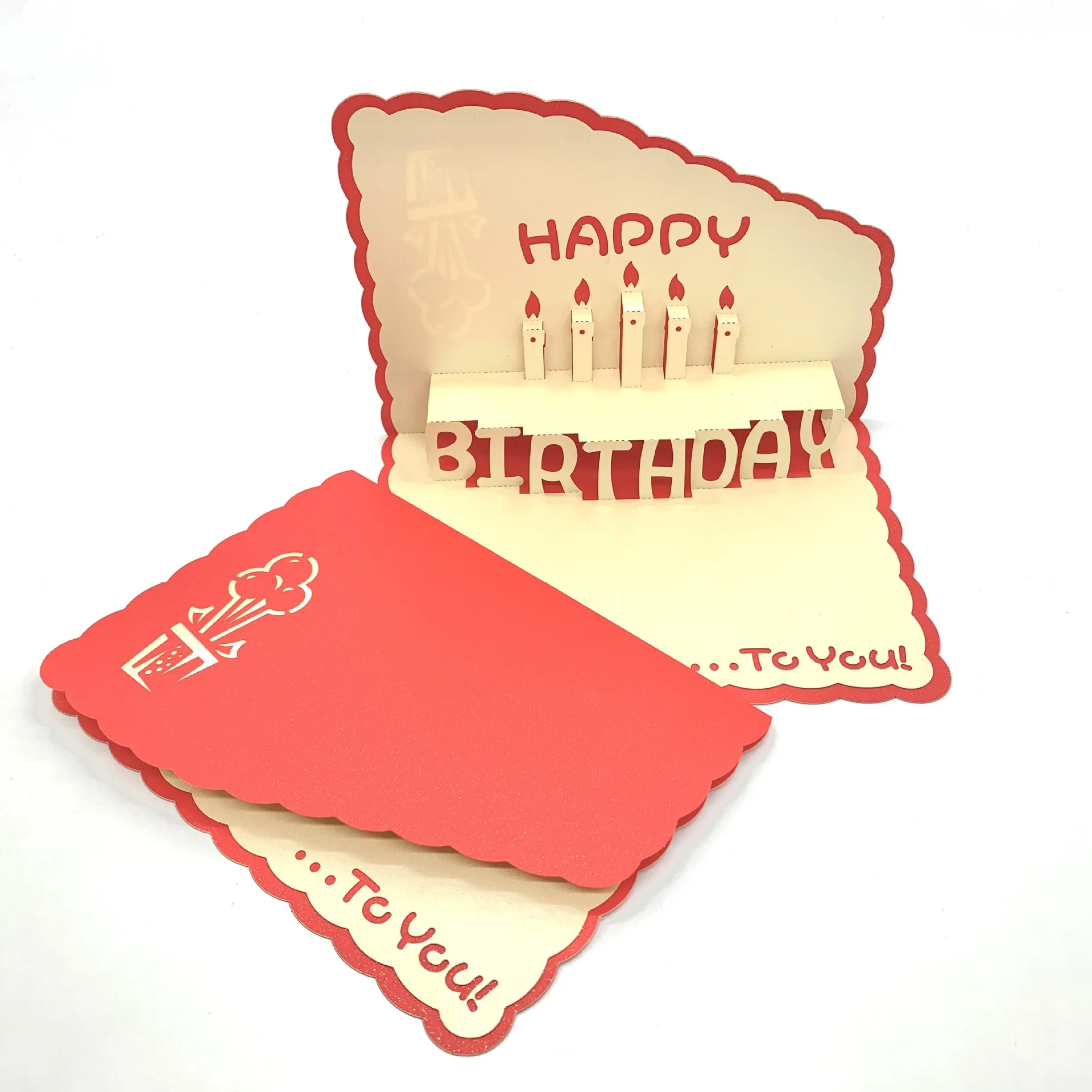 

Creative 3d three-dimensional paper carving hollow brilliant color greeting card birthday card