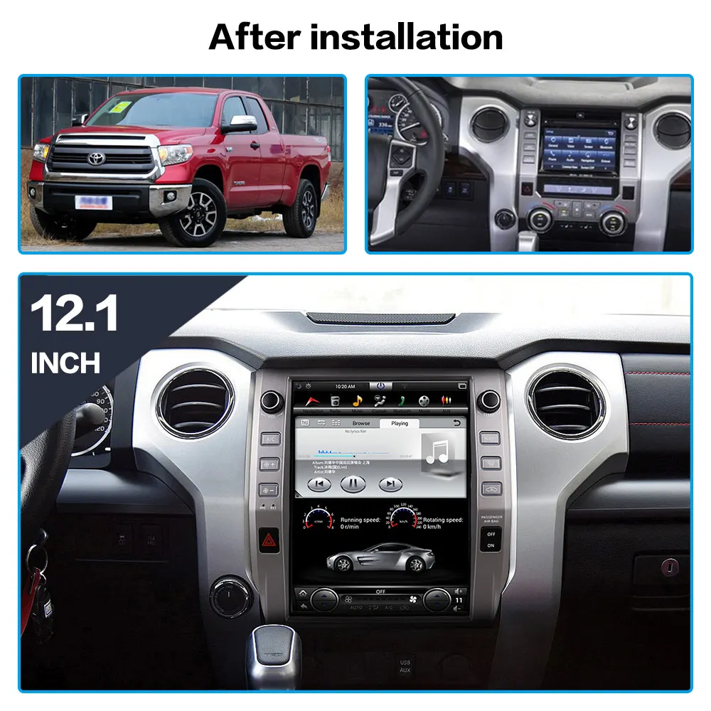 Автомобильный DVD плеер в стиле Tesla на Android 8 1 GPS навигатор для Toyota Tundra Sequoia 2014 2018