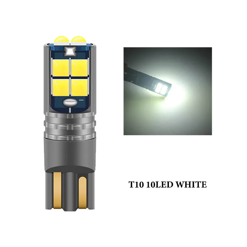 2/4 шт. 3030 10SMD T10 лампа для автомобиля