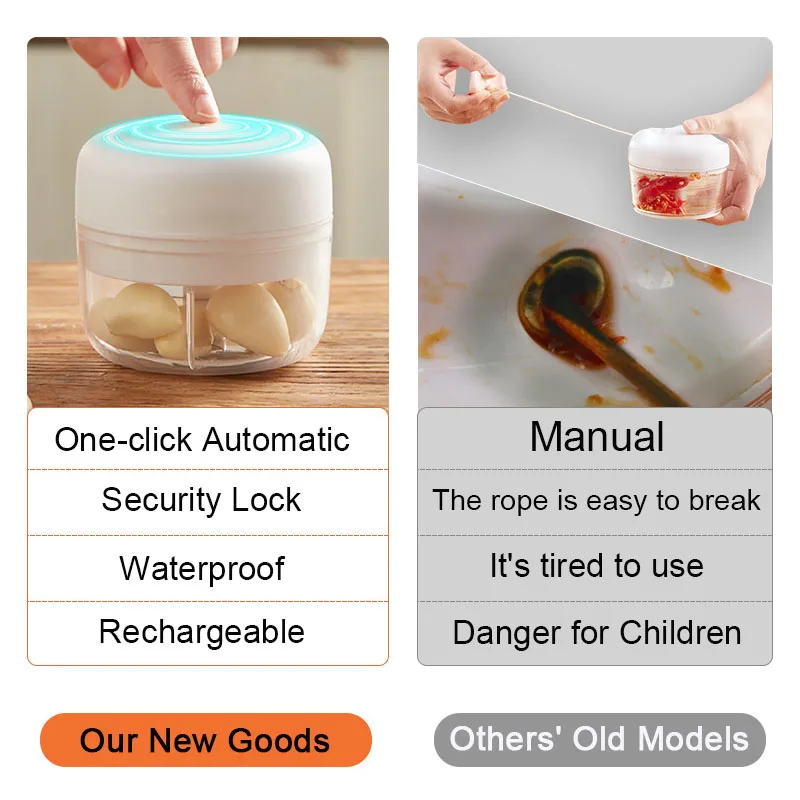 Электрическая мини измельчитель для чеснока и овощей дробилка пресс орехов мяса